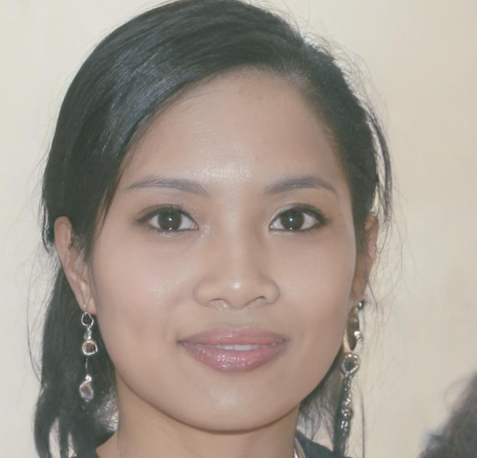 Portrait professionnel d'une femme souriante en tenue d'affaires